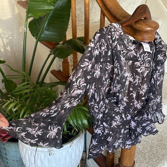 Jones New York Flora Silk y2k 90s Blouse - Picture 5 of 14